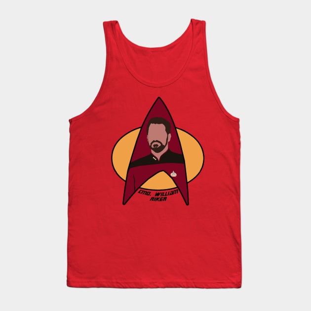 Commander Riker Tank Top by Sutilmente